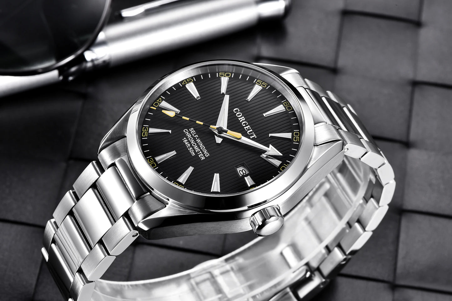 CORGEUT 41mm Luxury NH35 Movement Watch for Men Sapphire Glass Sport Clock Automatic Men's Watch Mechanical Watches