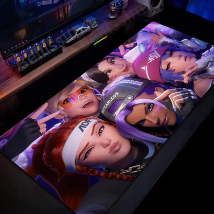 Голяма подложка за мишка за PC геймъри Overwatch, сладка розова разширена подложка за клавиатура, аксесоари за лаптоп гейминг, постелка за бюро Kawaii HD килим