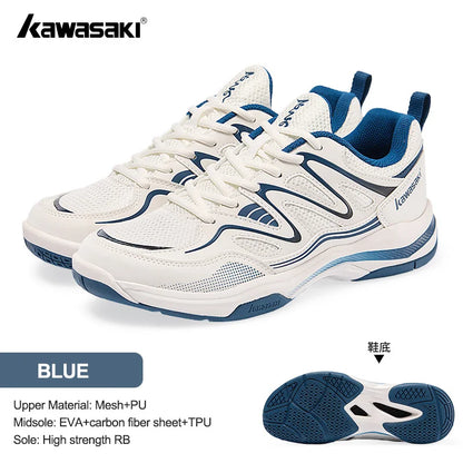 Retro Design Badminton Shoes Kawasaki Original 2025 Anti-Torsion Carbon Plate Professional Sports Table Tennis Shoes C32016
