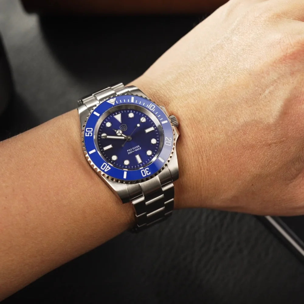 Watchdives WD1680Q V2 Men Watch VH31 Sweep Second Quartz Movement AR Sapphire Luminous BGW9 20Bar Waterproof Steel Wristwatches