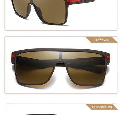 Ochelari de soare polarizați CRIXALIS pentru bărbați, pătrați, supradimensionați, antireflex, pentru șoferi, ochelari de soare cu oglindă, pentru femei, ochelari de protecție UV400, pentru bărbați