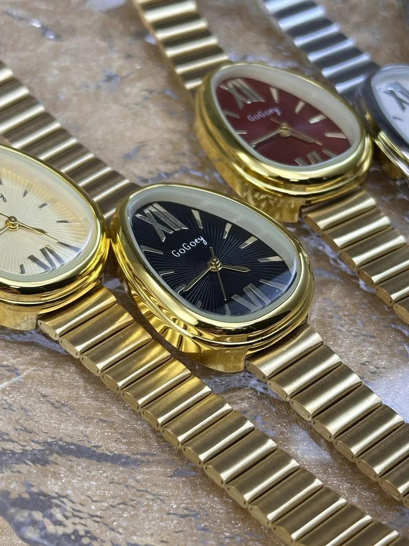 New Ladies Watches gift Snake Head Watch for Women Luxury Fashion Steel Strap Quartz Wristwatches Dropshipping Clock