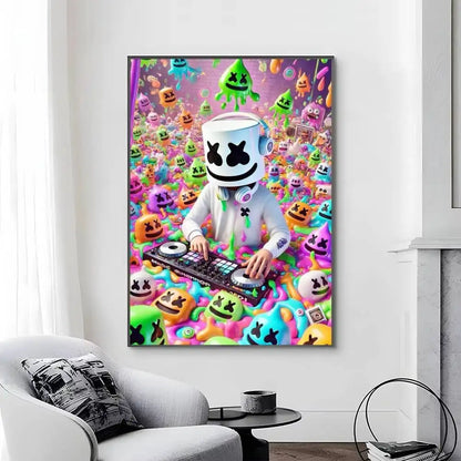 Posters Game-F-F-Fortnites autocolantes e impermeáveis, ideais para decoração de sala de estar, quarto ou bar