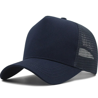 2024 Adult Summer Cotton Trucker Hat Lady Mesh Sun Hats Big Hat Men Plus Size Baseball Caps 55-60cm 60-65cm