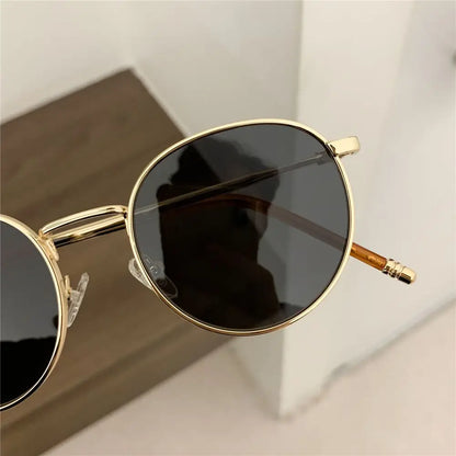 Ochelari de soare la modă pentru femei și bărbați, ochelari de soare rotunzi, ochelari pentru femei cu ramă metalică, ochelari de pescuit pentru bărbați, ochelari Hip Hop cu ramă metalică, ochelari de soare UV400