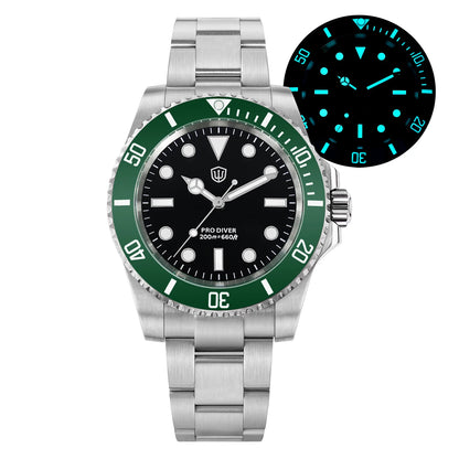 Watchdives WD1680Q V2 Men Watch VH31 Sweep Second Quartz Movement AR Sapphire Luminous BGW9 20Bar Waterproof Steel Wristwatches