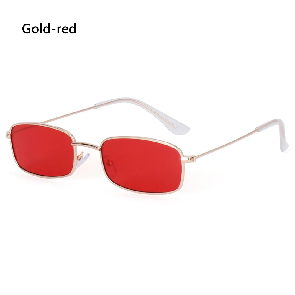 Fashion Small Rectangle Sunglasses Men Women Vintage Square Driving Sun Glasses Luxury Brand Metal Frame Eyewear