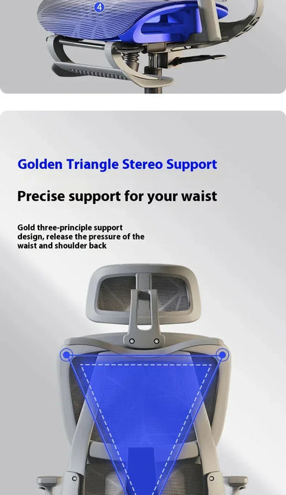 Office Chair Gaming Desk Ergonomic Computer Adjustable Armrests 3D Headrest Chair Lift Chair Back Can Tilt Back with Foot Pedals