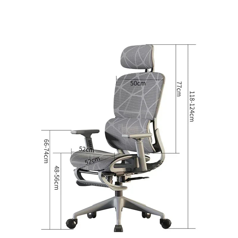 Gaming Chair Office Desk Ergonomic Computer Adjustable Armrests 3D Headrest Chair Lift Chair Back Can Tilt Back with Foot Pedals