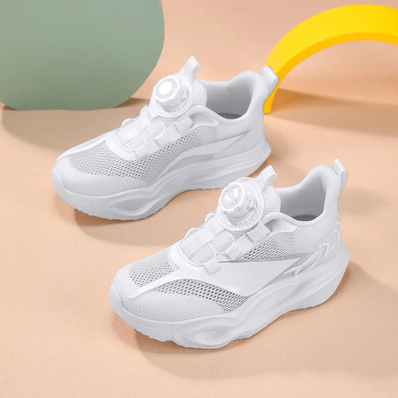 Children Sneakers Fashion Thick Soft Sole Cushioning Elastic Casual Comfortable Tennis Shoes New Lightweight Mesh Jogging Shoes