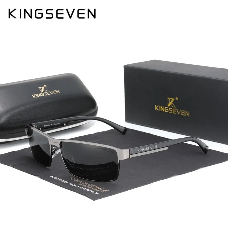 KINGSEVEN Ochelari de soare polarizați fotocromatici pentru bărbați, model pentru femei, ochelari de soare cameleon, UV400, anti-orbire, pentru șofat, ochelari pătrați
