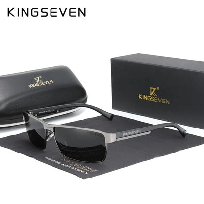 KINGSEVEN Ochelari de soare polarizați fotocromatici pentru bărbați, model pentru femei, ochelari de soare cameleon, UV400, anti-orbire, pentru șofat, ochelari pătrați