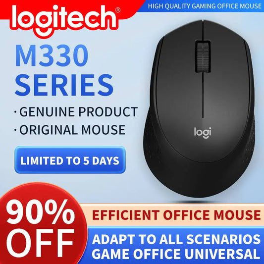 Mouse professionale da ufficio Logitech M330, compatto, silenzioso, facile da trasportare, confortevole al tatto e progettato specificamente1