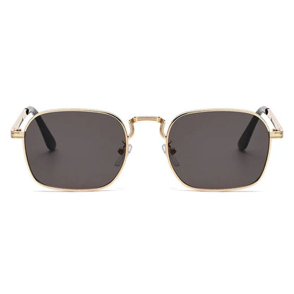 Ochelari de soare metalici, pătrați și ovali, la modă, retro, pentru bărbați și femei, personalizați, rezistenți la raze UV, ochelari de vedere de lux, design UV400