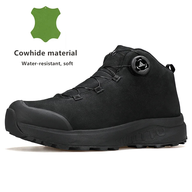 HUMTTO kožne cipele za muškarce, zimske outdoor sportske cipele za kampiranje, prozračne trekking čizme, muške neklizajuće planinarske tenisice