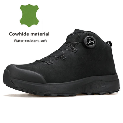 HUMTTO kožne cipele za muškarce, zimske outdoor sportske cipele za kampiranje, prozračne trekking čizme, muške neklizajuće planinarske tenisice