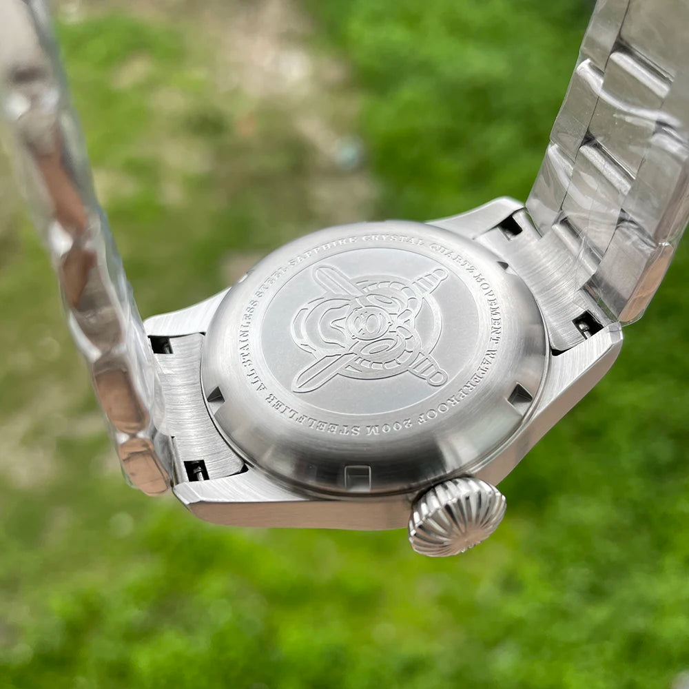 STEELFLIER Official SF746 Luxury Quartz Wristwatch Swiss Luminous VH60 Mute Movement 20Bar Waterproof Multi-time Zone Watches