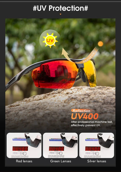 Ochelari de ciclism polarizați SCVCN, ochelari de soare pentru alergare, protecție UV, ochelari pentru ciclism sportiv, MTB, bicicletă de șosea, ochelari pentru femei, ochelari de protecție pentru ciclism