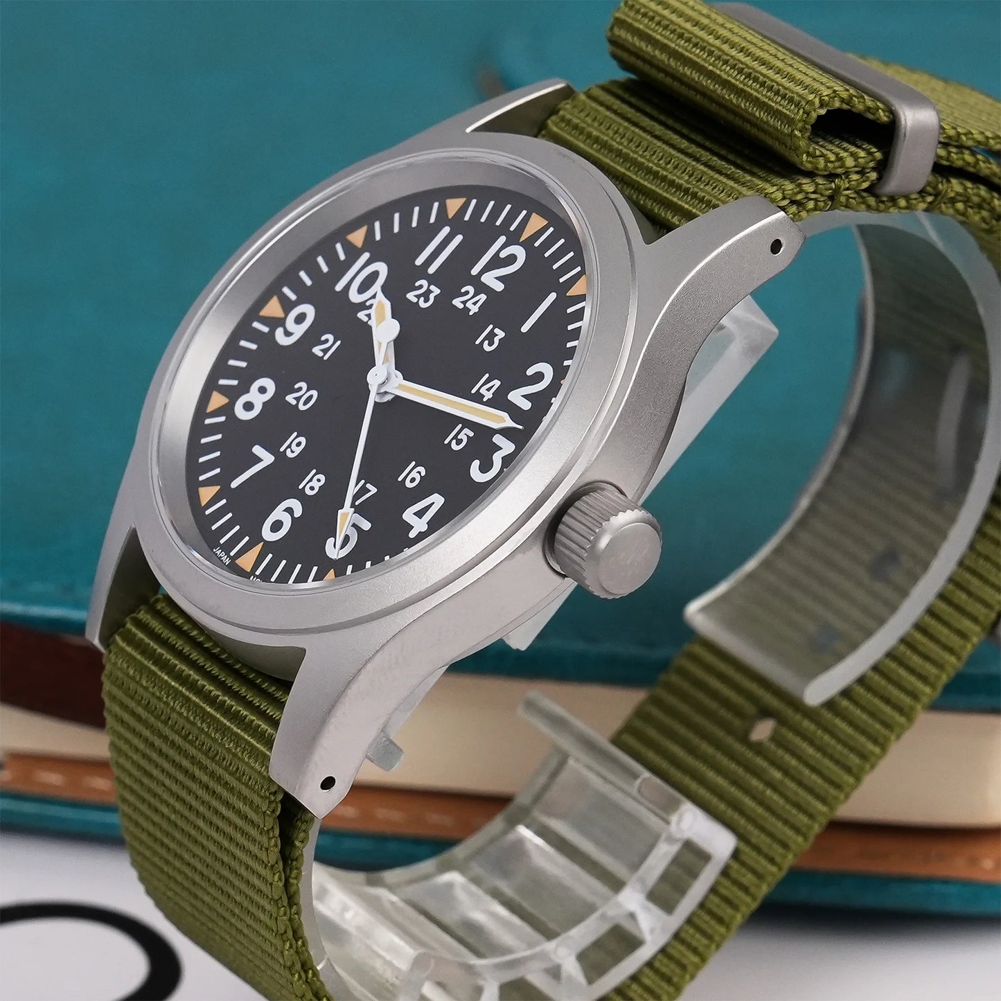 Militado ML05 Military Watch VH31 Sweep Movement Domed Sapphire Crystal Wristwatch High Clear AR Coating 38mm Vintage Watches