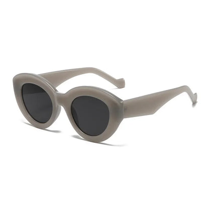 JNPCXI Ochelari de soare pentru femei, model „Cat Eye” supradimensionat, la modă, cu dungi verzi, stil retro, protecție UV400; ochelari de soare ovali pentru bărbați, la modă