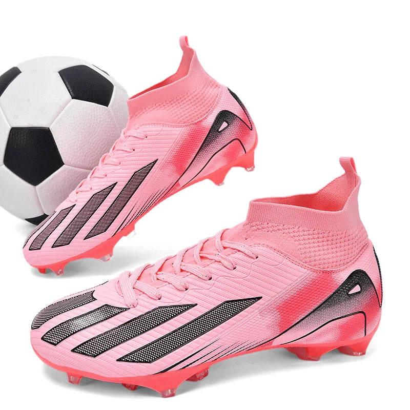 Men's New TF Football Boots Sneakers Society Turf Grass Ultralight Male Soccer Shoes Comfortable Ankle Football Shoes Futsal Fast