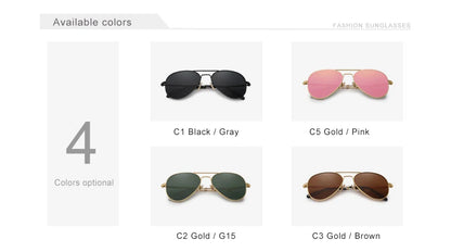 Ochelari de soare KINGSEVEN Pilot Alloy, polarizați, UV400, antireflex, cu ramă integrală, lentile Parsnip, pentru femei, ochelari retro de lux