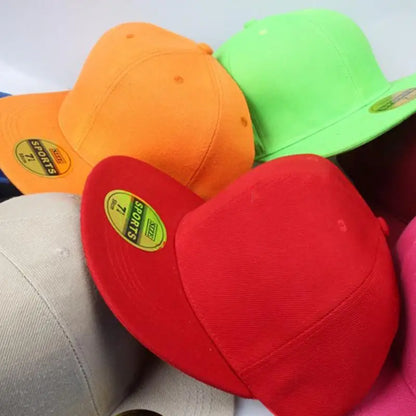 Men Women Multi Color Baseball Cap Peaked Cap Streetwear Hip hop Dad Hat wide Flat Brim Snapback Hat Outdoor Sun Hats for adult