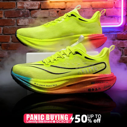 Men’s Running Shoes with Carbon Board, Specialty Marathon Sports, Breathable, Lightweight, Comfortable Women’s Athletic Non-Skid Sneakers