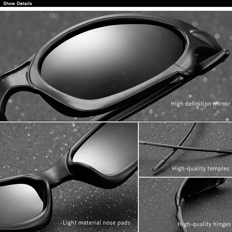 Ochelari de soare polarizați pentru bărbați, pentru ciclism, sporturi în aer liber, pescuit, alergare, ochelari de soare UV400