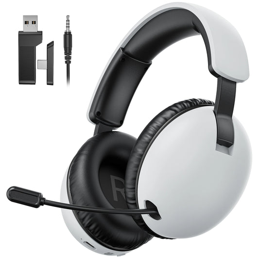 Auriculares gaming inalámbricos Acinaci BL500 2.4G Bluetooth 5.3 y con cable – Micrófono con cancelación de ruido, batería de 30H, drivers de 50mm para PC, PS5, PS4