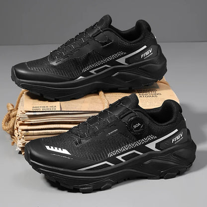 Zapatillas de running para hombre de primavera y verano, calzado de senderismo para exteriores, zapatillas de trail resistentes al desgaste con cierre BOA, transpirables, de estilo deportivo y casual