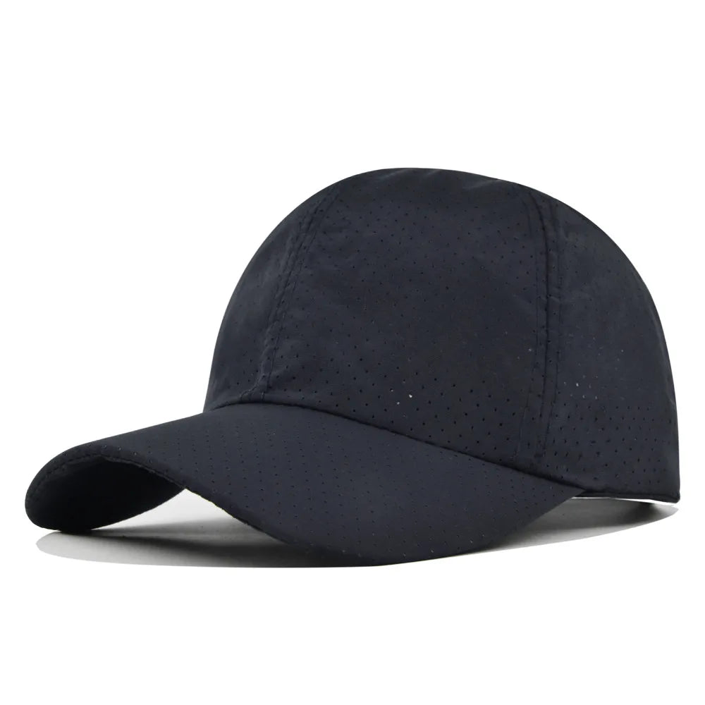 Dry Quickly Sun Cap Woman Outdoors Casual Sport Hat Men Big Size Baseball Cap 55-60cm Adjustable Sun Visor Cap Peaked Cap