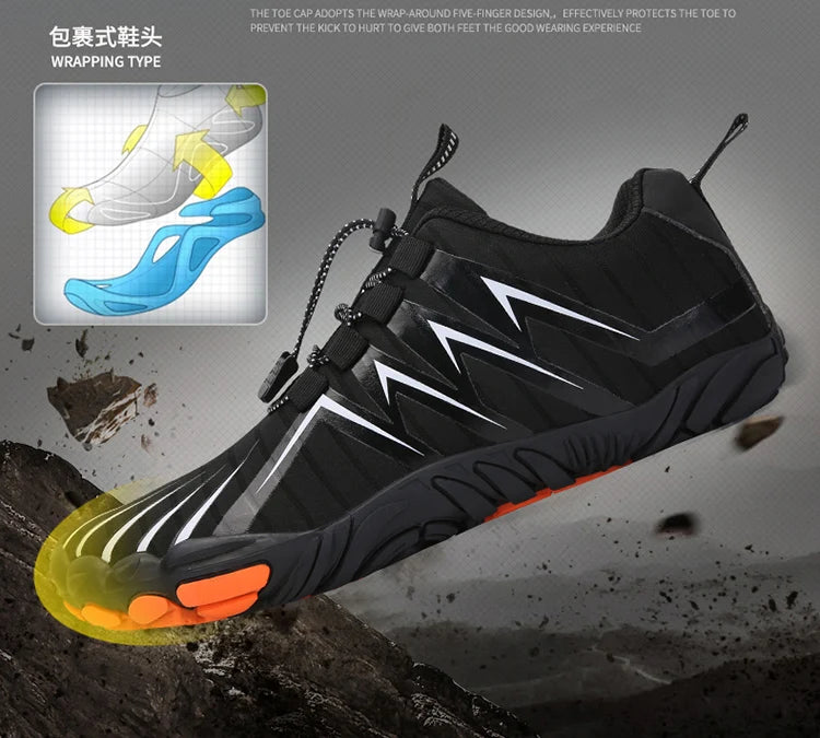 Men's Cross-Trainer | Barefoot & Minimalist Shoe | Zero Drop Sole | Wide Toe Box Aqua Shoes Five-Finger Swimming Shoes