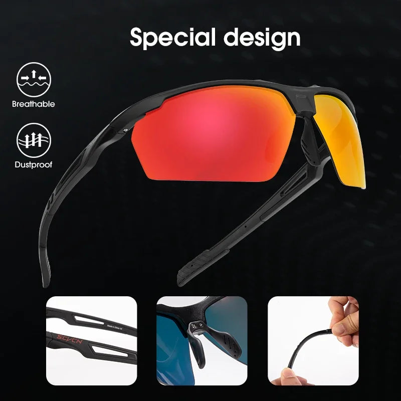 Ochelari de ciclism polarizați SCVCN, ochelari de soare pentru alergare, protecție UV, ochelari pentru ciclism sportiv, MTB, bicicletă de șosea, ochelari pentru femei, ochelari de protecție pentru ciclism