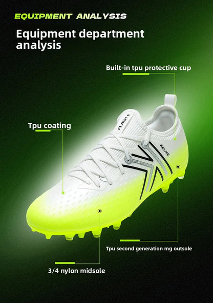 Kelme Herren-MG-Fußballschuhe für Indoor und Kunstrasen, kurze Stollen, professionelle Match-Fußballschuhe, rutschfeste Trainings-Turfschuhe