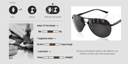 Classic Polarized Pilot Sunglasses For Male Driving Black Sun Glasses Men's Vintage Eyewear Gafas De Sol 8955