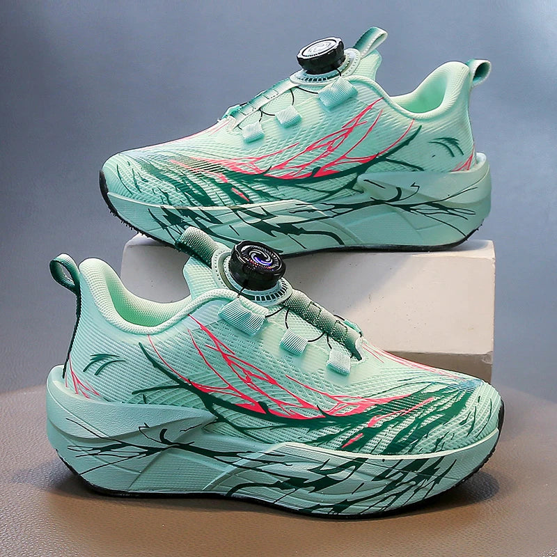 Children Running Shoes School Training Match Cushioning Anti Slip Tennis Shoes Mesh Rebound Comfortable Casual Sneakers for Kids