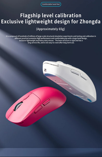 Bluetooth gaming miš, punjivi miš za gamere PAW3395, lagan ergonomski bežični miš za esport