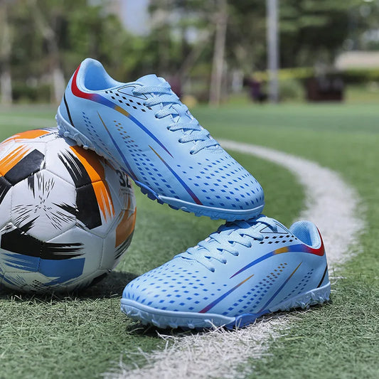 Professional Turf Soccer Shoes Men Cleats Non-Slip Training Football Shoes Boy Artificial Grass Breathable Athletic Soccer Shoes