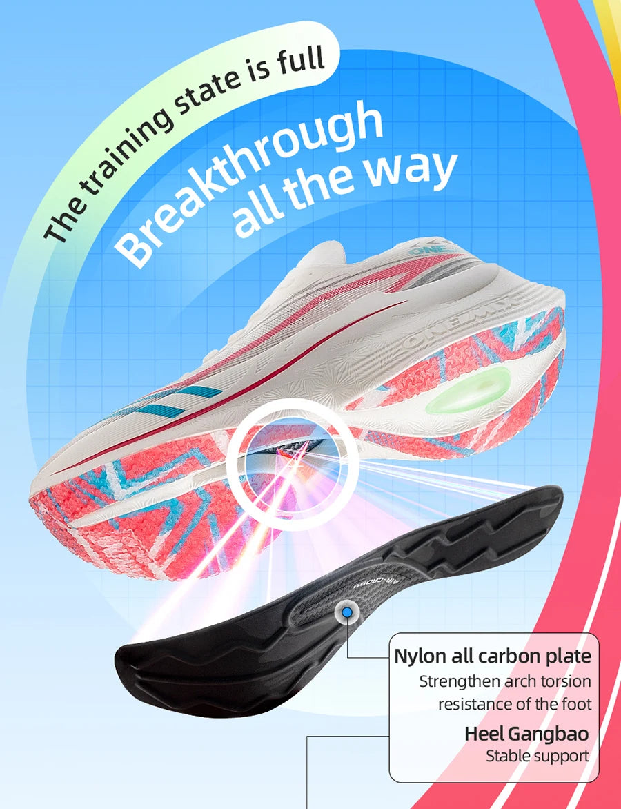 ONEMIX New Marathon Carbon Plate Running Racing Shoes Men Professional Stable Support Shock-relief Ultra-light Rebound Sneakers