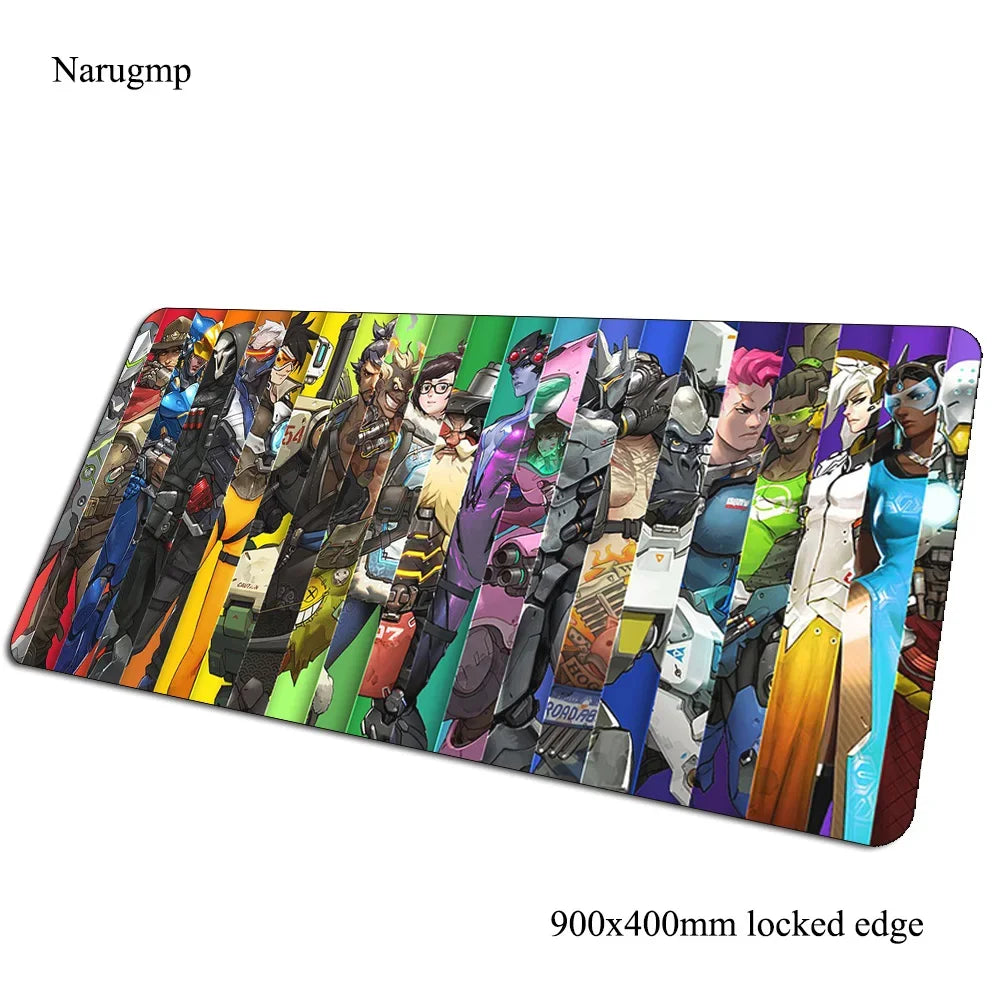 Podkładka pod mysz Overwatch, mata na biurko 900x400x3mm, duża gamingowa podkładka pod mysz i klawiaturę, prezent dla gracza PC na urodziny