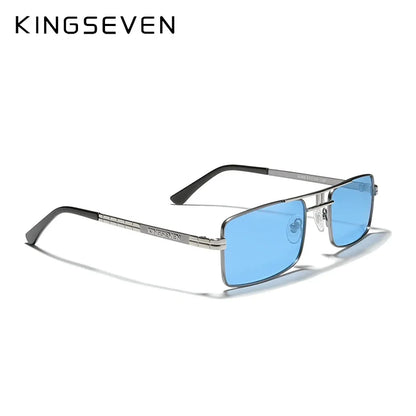 Ochelari de soare cu ramă dreptunghiulară pentru bărbați marca KINGSEVEN, cu lentile polarizate, ochelari de modă pentru șofat, protecție UV400
