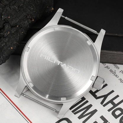 Militado ML05 38mm Vintage Watch VH31 Quartz Movement Field Watches Domed Sapphire Crystal With High Clear AR Coating Wristwatch