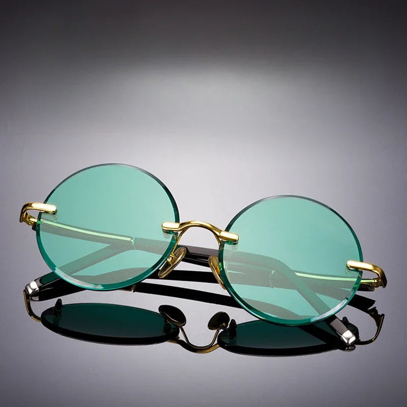 Ochelari de soare din rășină pentru bărbați, fără ramă, cu protecție UV400, ochelari de protecție stilată, ochelari de soare decorativi de vară