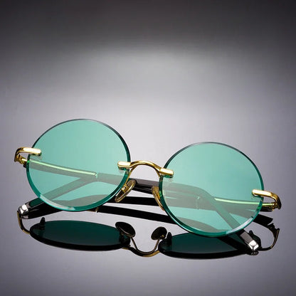 Ochelari de soare din rășină pentru bărbați, fără ramă, cu protecție UV400, ochelari de protecție stilată, ochelari de soare decorativi de vară