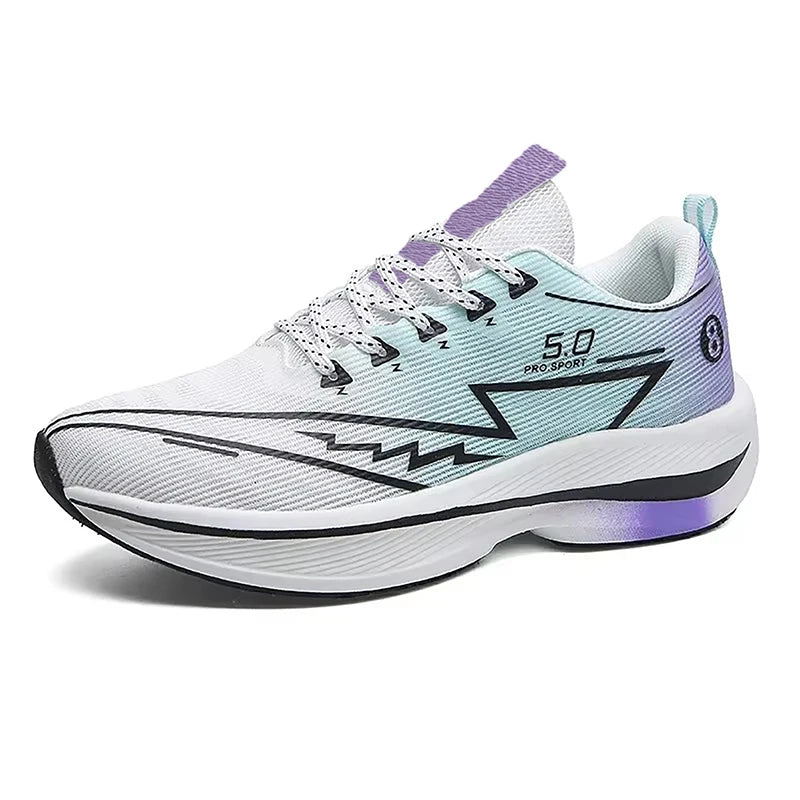 Brand Men's Carbon Plate Running Shoes, Soft Cushion, Shock Absorbing Sports Shoes, Unisex Sneakers, Light Anti-Slip Training Shoes