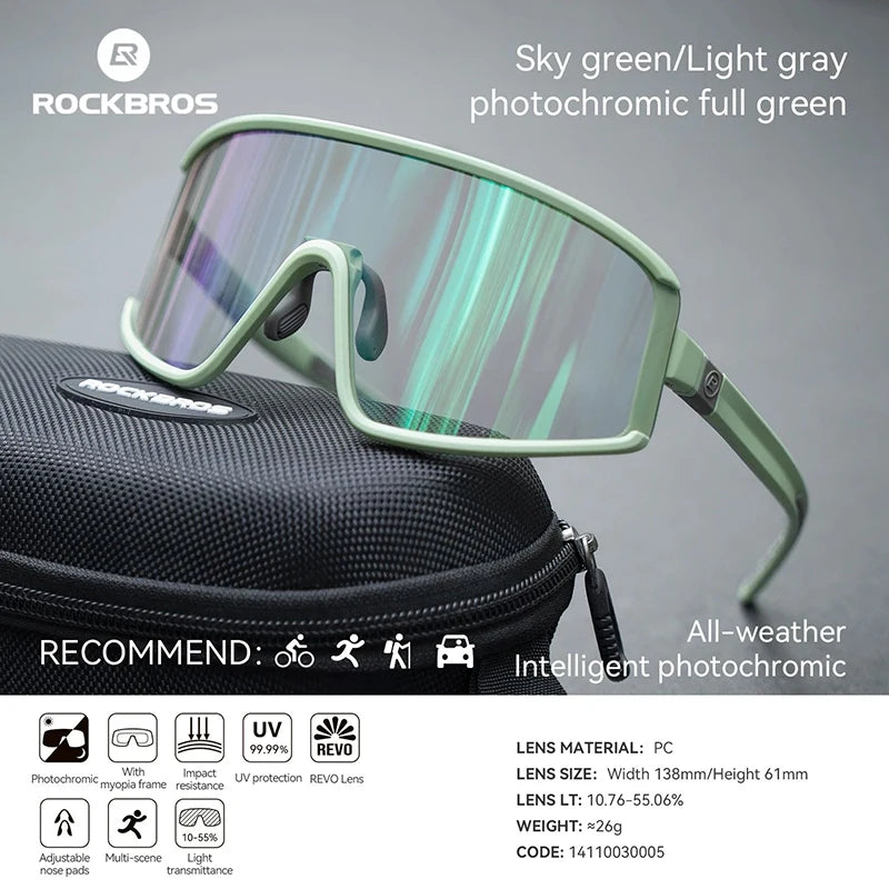 Ochelari de ciclism ROCKBROS: ochelari de soare polarizați, fotocromatici, anti-ceață, ochelari de protecție rezistenți la vânt, ochelari sportivi pentru MTB și biciclete de șosea