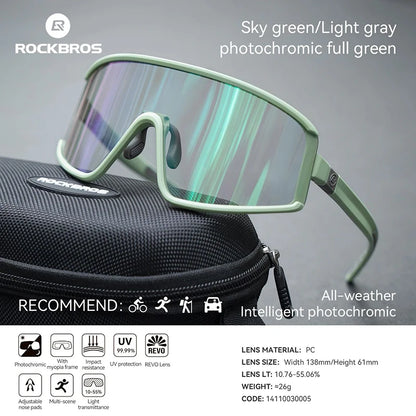 Ochelari de ciclism ROCKBROS: ochelari de soare polarizați, fotocromatici, anti-ceață, ochelari de protecție rezistenți la vânt, ochelari sportivi pentru MTB și biciclete de șosea