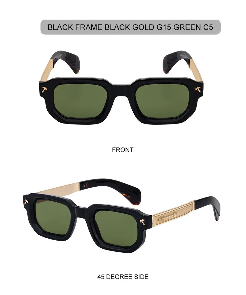 Ochelari de soare polarizați, pătrați, în stil punk, pentru bărbați, de marcă de lux, clasici, dreptunghiulari, cu protecție UV400, pentru șofat, la modă, pentru activități în aer liber