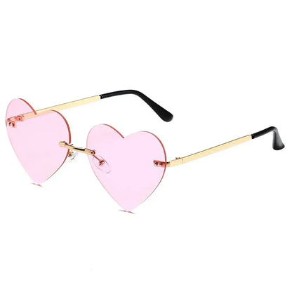 Heart-Shaped Sunglasses Heart Sun Glasses Shades Vintage 90s Glasses UV400 Protection Metal Frame Sunglasses Fancy Accessories